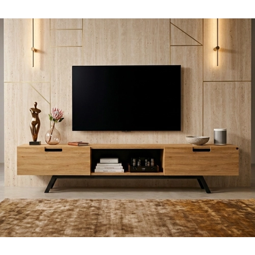 Szafka RTV-39 Drewno Lite Dąb Loft Lakier Rozmiary od 100 cm do 200 cm PREMIUM