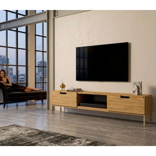 Szafka RTV-45 Drewno Lite Dąb Loft Lakier Rozmiary od 100 cm do 200 cm PREMIUM