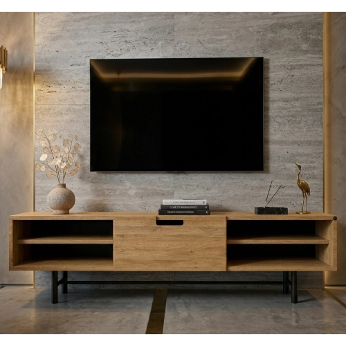 Szafka RTV-67 Drewno Lite Dąb Loft Lakier Rozmiary od 100 cm do 200 cm PREMIUM