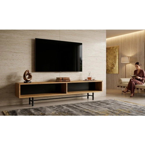 Szafka RTV-72 Drewno Lite Dąb Loft Lakier Rozmiary od 100 cm do 200 cm PREMIUM