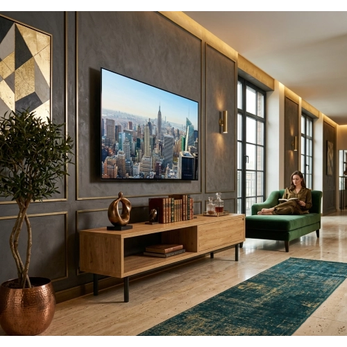 Szafka RTV-83 Drewno Lite Dąb Loft Lakier Rozmiary od 100 cm do 200 cm PREMIUM