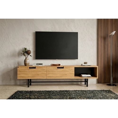 Szafka RTV-54 Drewno Lite Dąb Loft Lakier Rozmiary od 100 cm do 200 cm PREMIUM