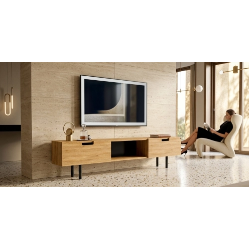 Szafka RTV-25 Drewno Lite Dąb Loft Lakier Rozmiary od 100 cm do 200 cm PREMIUM