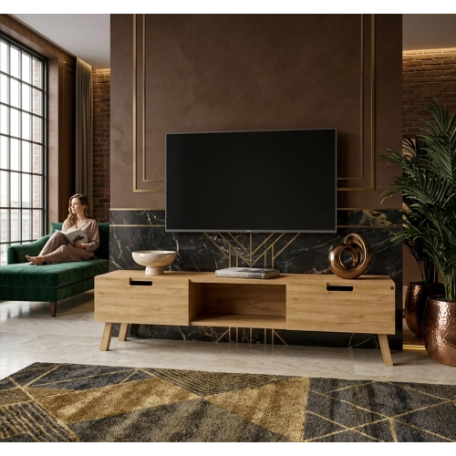 Szafka RTV-16 Drewno Lite Dąb Loft Lakier Rozmiary od 100 cm do 200 cm PREMIUM