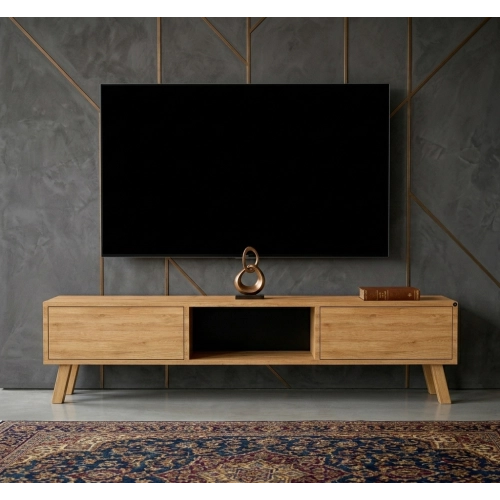 Szafka RTV-18 Drewno Lite Dąb Loft Lakier Rozmiary od 100 cm do 200 cm PREMIUM