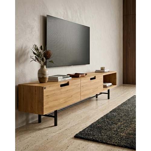 Szafka RTV-54 Drewno Lite Dąb Loft Lakier Rozmiary od 100 cm do 200 cm PREMIUM