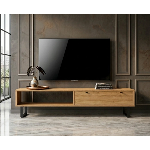 Szafka RTV-80 Drewno Lite Dąb Loft Lakier Rozmiary od 100 cm do 200 cm PREMIUM