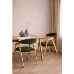 PRODUCENT Krzesło Dębowe KR-201 Kolor Tkaniny Zielony