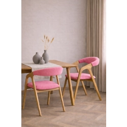 PRODUCENT Krzesło Dębowe KR-201 Kolor Tkaniny Pudrowy Róż