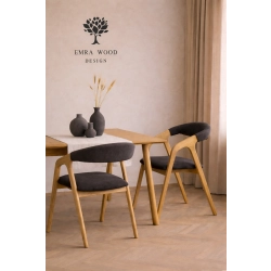 PRODUCENT Krzesło Dębowe KR-201 Kolor Tkaniny Grafitowy