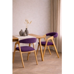 PRODUCENT Krzesło Dębowe KR-201 Kolor Tkaniny Fioletowy