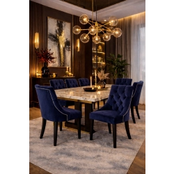 Krzesło Chesterfield PREMIUM KR-21 Granatowy Piano 12