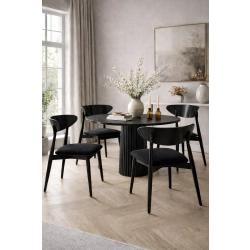 Krzesło KR-17 Kolor Czarny  Kolor Drewna Czarny