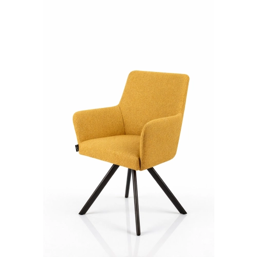 Krzesło Obrotowe KR-158 Kolory Tkanina Odcień Żółtego