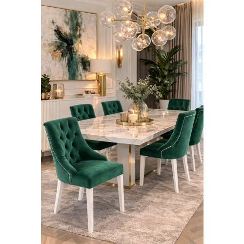 Krzesło Chesterfield PREMIUM KR-21 Butelkowa Zieleń Piano 08