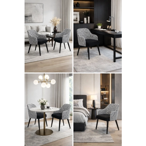 Krzesło tapicerowane DELUXE KR-9 Tkanina Fendy 01