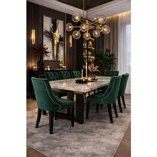 Krzesło Chesterfield PREMIUM KR-21 Butelkowa Zieleń Piano 08