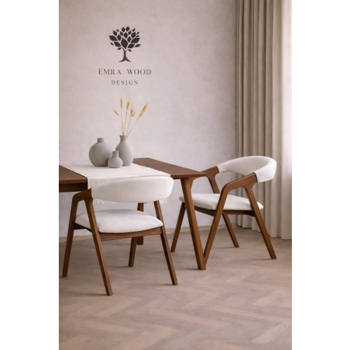 PRODUCENT Krzesło Dębowe KR-201 Kolor Tkaniny Biały Kolor Drewna Czarny