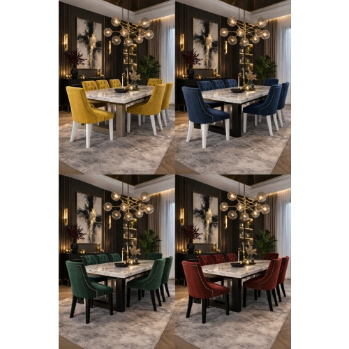 Krzesło Chesterfield PREMIUM KR-21 - Tkanina Piano 06 Bordowa