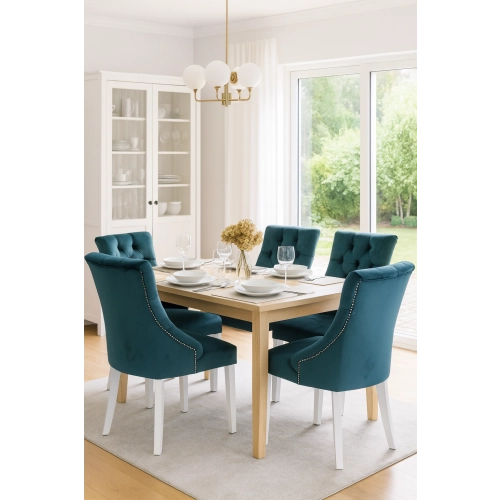 Krzesło Chesterfield PREMIUM KR-21 Turkus Piano 10