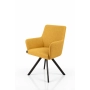 Krzesło Obrotowe KR-158 Kolory Tkanina Odcień Żółtego