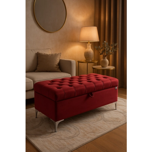 Kufer Pikowany CHESTERFIELD Bordo  / Model  Q-1 Rozmiary od 50 cm do 200 cm