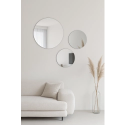 Lustro FAMILIA SET– zestaw 3 luster okrągłych (średnice 25, 30 i 40 cm) do salonu, sypialni, łazienki i nowoczesnych wnętrz