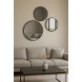 Lustro FAMILIA SET – nowoczesny komplet 3 luster okrągłych w ramie MDF do salonu, sypialni, przedpokoju i innych wnętrz