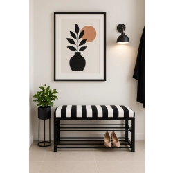 Ławka Pufa Tapicerowana Siedzisko Gładkie Pasy Classic 01 Soft LGM-5 Rozmiary od 50 cm do 200 cm