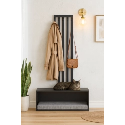 3 w 1 Legowisko  / Ławka i  Wieszakiem  LEGO-5 Czarny