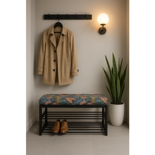 Ławka Pufa Tapicerowana Siedzisko Gładkie Kolorowe Liście 01 LGM-5 Rozmiary od 50 cm do 200 cm