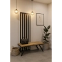 Ławka Metalowa Z Wieszakiem Loft Siedzisko Drewno Lite Dąb LM-79 Rozmiary od 50 cm do 200 cm