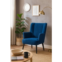 Fotel WYPOCZYNKOWY GRANATOWY / NIEBIESKI