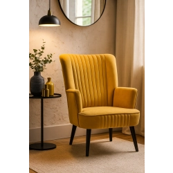 Fotel WYPOCZYNKOWY MUSZTARDOWY