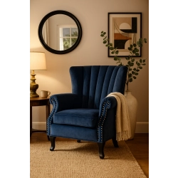 Fotel WYPOCZYNKOWY GRANATOWY