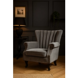 Fotel WYPOCZYNKOWY POPIELATY / SZARY