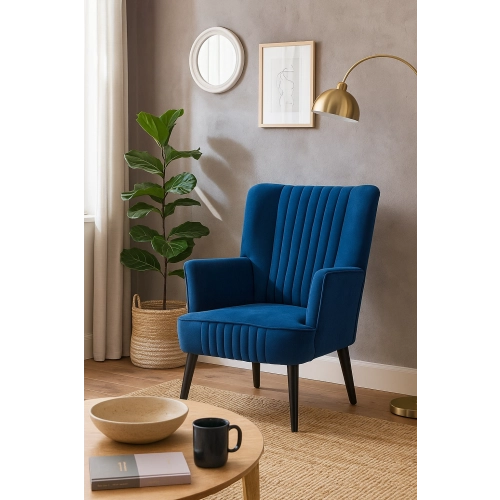 Fotel WYPOCZYNKOWY GRANATOWY / NIEBIESKI