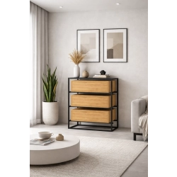 Komoda Z Drewna Litego Dębowego