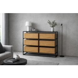 Komoda Z Drewna Litego Dębowego