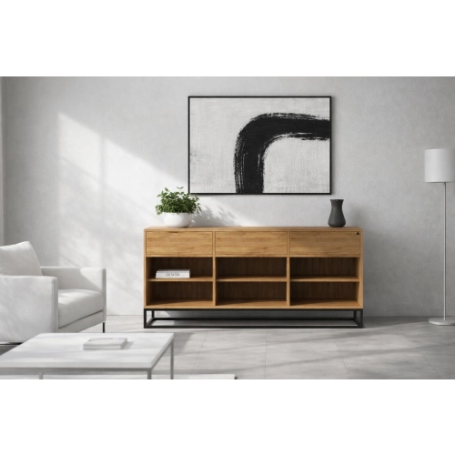 Komoda Z Drewna Litego Dębowego