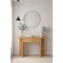 KONSOLA Z SZUFLADĄ DREWNO LITE DĄB OLCHA JESION SKD-340