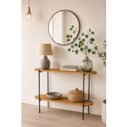 KONSOLA Z DREWNA LITEGO DĄB OLCHA SKD-336