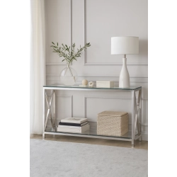 SKD-86 KONSOLA LOFT INDUSTRIALNA STAL CZARNA STAL NIERDZEWNA POLEROWANA SZCZOTKOWANA  INOX