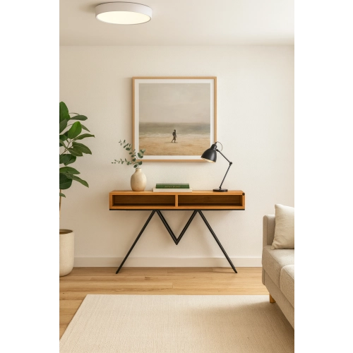 KONSOLA Z SZUFLADĄ DREWNO LITE DĄB OLCHA SKD-293