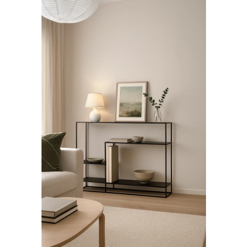 KONSOLA LOFT INDUSTRIALNA STAL CZARNA STAL NIERDZEWNA INOX SKD-101