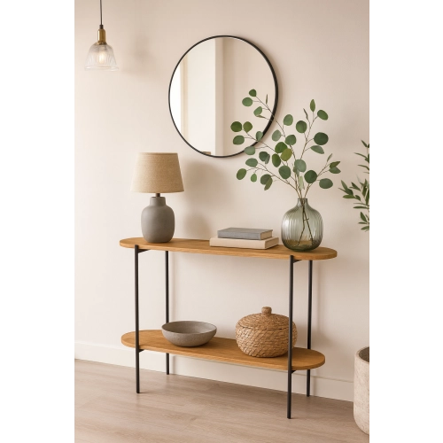 KONSOLA Z DREWNA LITEGO DĄB OLCHA SKD-336