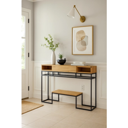 KONSOLA  DREWNO LITE DĄB OLCHA SKD-323