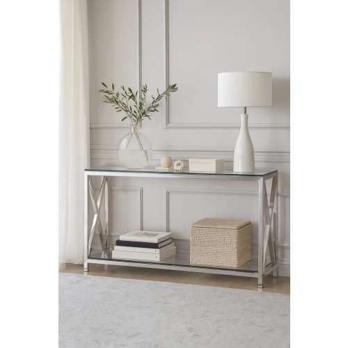 SKD-86 KONSOLA LOFT INDUSTRIALNA STAL CZARNA STAL NIERDZEWNA POLEROWANA SZCZOTKOWANA  INOX