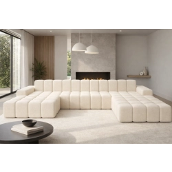 Narożnik BUBBLE w kształcie U Tkanina BOUCLE Manza