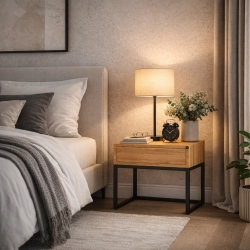 Szafka Nocna z Drewna Litego Dębowego